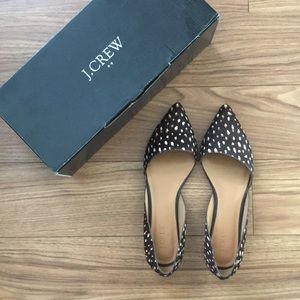 J.Crew Zoe Calf Hair D’Orsay Flats
